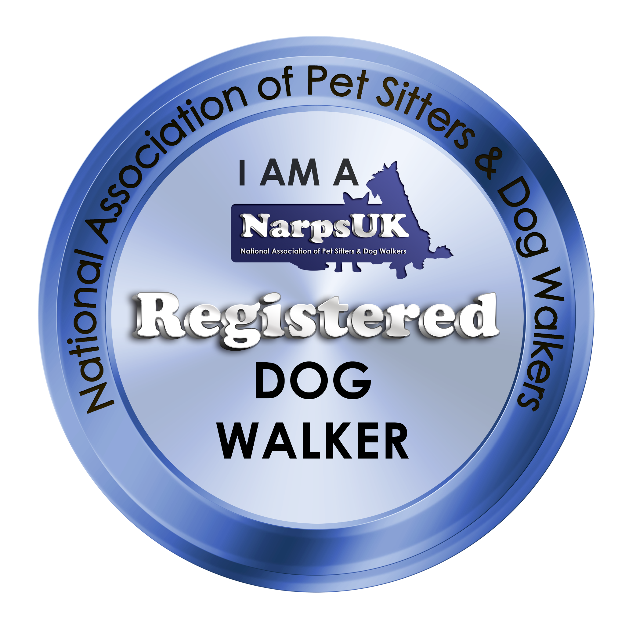 NarpsUK registered dog walker badge